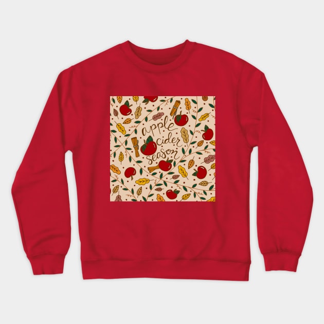 Apple Cider Season | Apple Cider | Apples Crewneck Sweatshirt by HLeslie Design